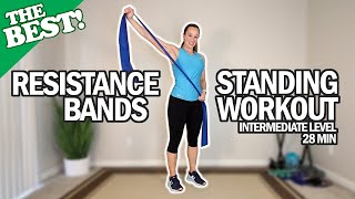 THE BEST Standing Resistance Bands Workout For Seniors  Intermediate Level  28Min [upl. by Brubaker]