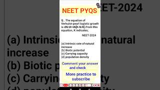 Organism and population class 12  Organism and population neet pyqs Neet mcqs [upl. by Ambler696]