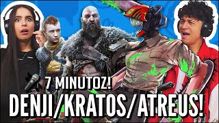 REAGIMOS AO 7 MINUTOZ COM O NEKO  DENJI Chainsaw Man E KRATOS E ATREUS God of War [upl. by Garwood]