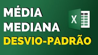 Como calcular a média mediana e desvio padrão no Excel  exemplo prático  baixe a planilha [upl. by Tisha]