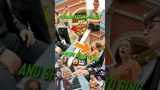 With 4 NOTES this guy created a Piano Song and SHE began to SING😱🎹 publicpiano reaction piano [upl. by Zerimar]