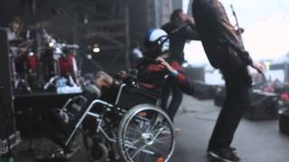 Parkway Drive Luke Kilpatrick Falls Off Wheelchair [upl. by Lucien]