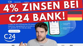 C24 Bank 4 Zinsen beim bestem Tagesgeld Konto 2023 aus Deutschland  so Konto eröffnen  Vorteile [upl. by Mcgannon318]