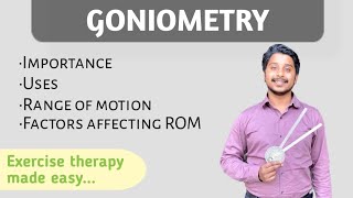 Goniometry part1  Exercise Therapy  Physiotherapy [upl. by Zerep]