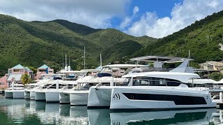 Aventura 50MY powercat 5cabin walkthrough in BVI [upl. by Auqenes317]