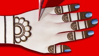 Easy Mehndi For Raksha Bandhan Special Back Hand Mehndi Design Simple Arabic Mehandi ka design [upl. by Dibrin]