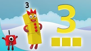 Numberblocks  The Number 3  Learn to Count  Learning Blocks [upl. by Bensen104]