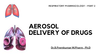 Aerosol delivery of drugs Respiratory Pharmacology  Part 2 [upl. by Minsk]