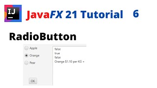 JavaFX 21 Tutorial 6  RadioButton [upl. by Schilit]