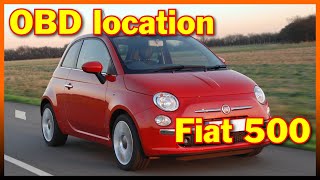 OBD location  Fiat 500 [upl. by Naynek]