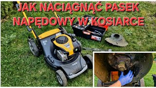 ✔️ JAK NACIĄGNĄĆ PASEK NAPĘDOWY W KOSIARCE ⁉️ Sprawdź zanim wymienisz STIGA [upl. by Leryt338]