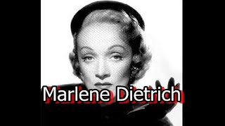 Marlene Dietrich actriz y cantante alemana también adoptó la nacionalidad estadounidense Biografía [upl. by Redfield]