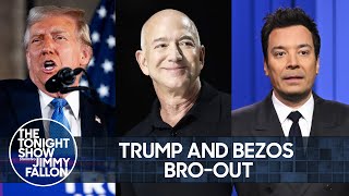 Trump Hosts Jeff Bezos at MaraLago Uber Donates 1 Million to Trumps Inauguration  Tonight Show [upl. by Earlene]