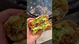 Chorizo Breakfast Burrito Recipe  Over The Fire Cooking by Derek Wolf [upl. by Margetts]