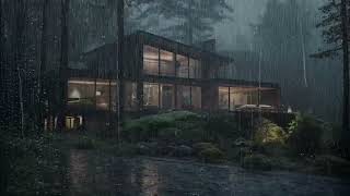 Cozy Villa  Heavy Rain In Foggy Forest Helps Have A Great Sleep  Heal the Soul and Relieve Stress [upl. by Philina]