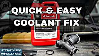 20152017 FORD F150 COOLANT LEAK FIX Y Pipe and O Ring install for V8 F150 [upl. by Norehs710]