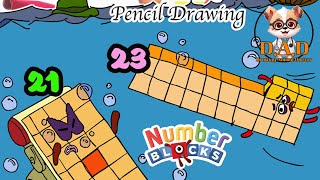 Numberblocks 넘버블럭스 21과 23의 바닷속 모험  숫자 구하기 장면  무료 색칠 도안 제공 [upl. by Yrrot]