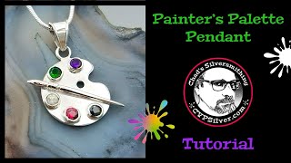 Make a Painters Palette Pendant A Silversmithing Tutorial [upl. by Anailil]