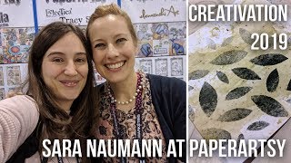 Creativation 2019  Sara Naumann  Demo Infusions at PaperArtsy booth  brayer and infusions [upl. by Marena]