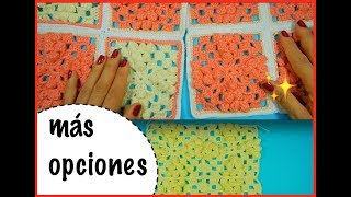 COMO UNIR CUADROS TEJIDOS CON AGUJA ESTAMBRERA DIY [upl. by Blackington]