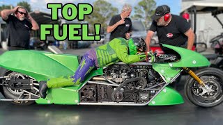 Testing a NEW 1500 HP Top Fuel Motorcycle [upl. by Doelling]