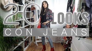 Moda  20 looks con jeans pitillos boyfriend mom jeans [upl. by Essilec212]