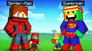 Construire DES STATUES GÉANTES en SUPERHEROS sur Minecraft [upl. by Palocz126]