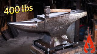 Blacksmithing  Mounting my 400 lb anvil [upl. by Annibo]