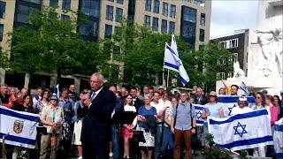 SGP solidariteitsactie Israel op de Dam in Amsterdam [upl. by Enel736]