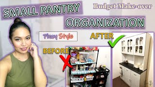 PINOY PANTRY ORGANIZATION  Small Pantry for Small Family  Kitchen Cabinet [upl. by Nolyat]