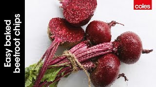 How to make easy baked beetroot chips at home [upl. by Ayot]