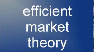 Investment efficient market theory  efficient market thesis [upl. by Heath]