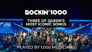 3 of the most iconic Queens song played by 1000 musicians  Rockin1000 [upl. by Dirtsa]