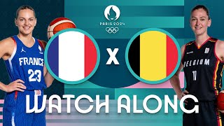 France v Belgium  Womens Olympic Basketball Tournament Paris 2024  Watch Along ⚡🏀 [upl. by Eatnahc]