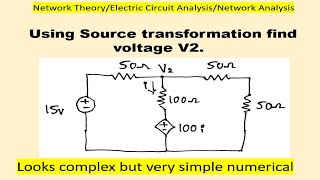 Source transformation on dependent source [upl. by Toomay]