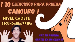 10 Ejercicios para CANGURO matemático 2021 3ero Secundaria 1ero prepa Prueba gratis y soluciones [upl. by Alitha]