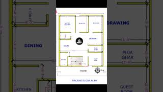 1400 square feet house design l 35 by 40 house plan design l engineeranuj shorts ytshorts [upl. by Shelli636]