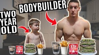 BODYBUILDER vs 2 YEAR OLD  The Ultimate Food Challenge [upl. by Dolphin]