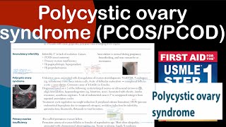 Polycystic ovary syndrome PCOSPCOD in HindiUrdu by first aid for USMLE step 1 [upl. by Kuehnel]