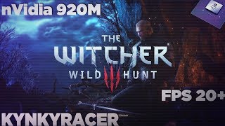 The Witcher 3 Wild Hunt nVidia 920M Test [upl. by Notterb]