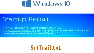 Cómo arreglar Windows 10  Srt SrtTrailtxt  sin formatear equipo Solución [upl. by Arline]