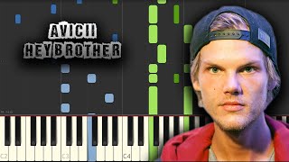 Avicii  Hey Brother  Piano Tutorial Synthesia Download MIDI  PDF Scores [upl. by Dawaj]