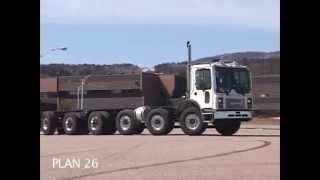 Demonstration Simard Suspensions Steerable Axles truck [upl. by Namref]