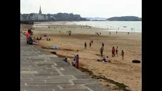 Sur la plage du Sillon à St Malo 07 14 [upl. by Harret]