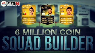 6 MILLION COIN MOST EXPENSIVE SQUAD BUILDER w RONALDO AND MESSI  Fifa 14 Ultimate Team [upl. by Auberta154]