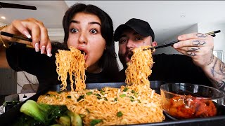 EXTREME SPICY CHEESY NOODLE MUKBANG 5000 Calories [upl. by Nnylrefinnej]