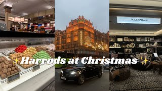 Harrods at Christmas  What’s in Harrods  Harrods 2024 display  Luxury shopping in Harrods vlog [upl. by Nitsur774]