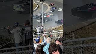 Caraway Speedway 602 Modifieds Stack ‘Em Up At The Start [upl. by Nylyram]