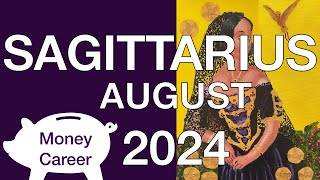 ♐️Sagittarius August 2024 💰Help is coming Abundance 💰Money Career Finance Tarot Reading [upl. by Gelasias]