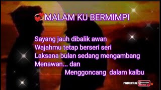 Malam ku bermimpi lirik [upl. by Ag]